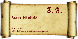 Buss Niobé névjegykártya